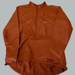 Women's Arc'teryx vintage half zip windbreaker shell jacket rust L